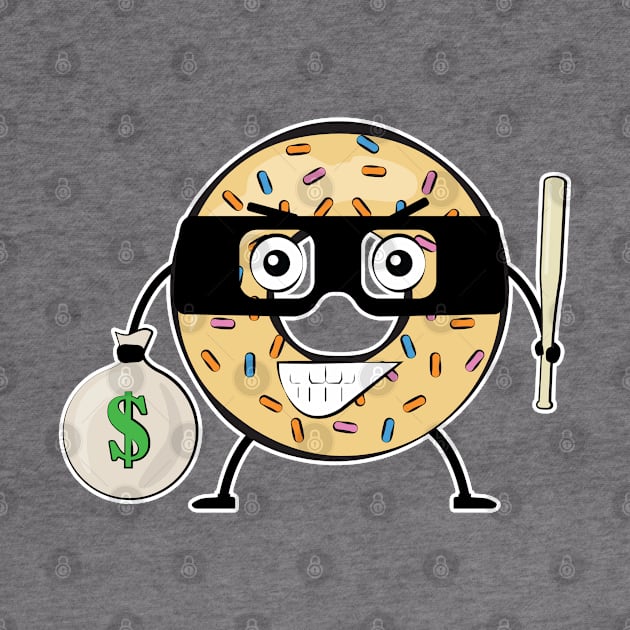 Donut Bandit - Funny Character Illustration by DesignWood Atelier